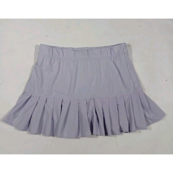 T By Talbots Performance Interlock Pleated Skort Skirt Size Large Purple UPF 50+ - Picture 1 of 10